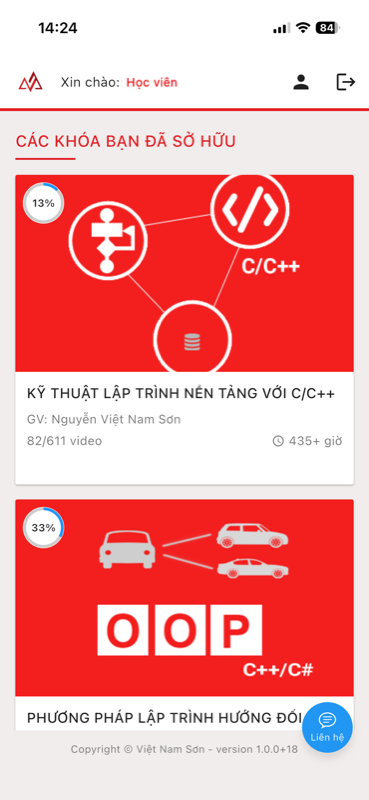 Phần mềm học trên điện thoại